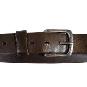 Banana Republic Mens Size 40 Brown Leather Belt Silver Buckle Italian Cow USA‎